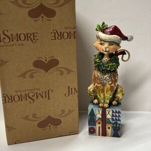 Jim Shore Santa Claws Christmas Cat Figurine 7" 4007977 2007